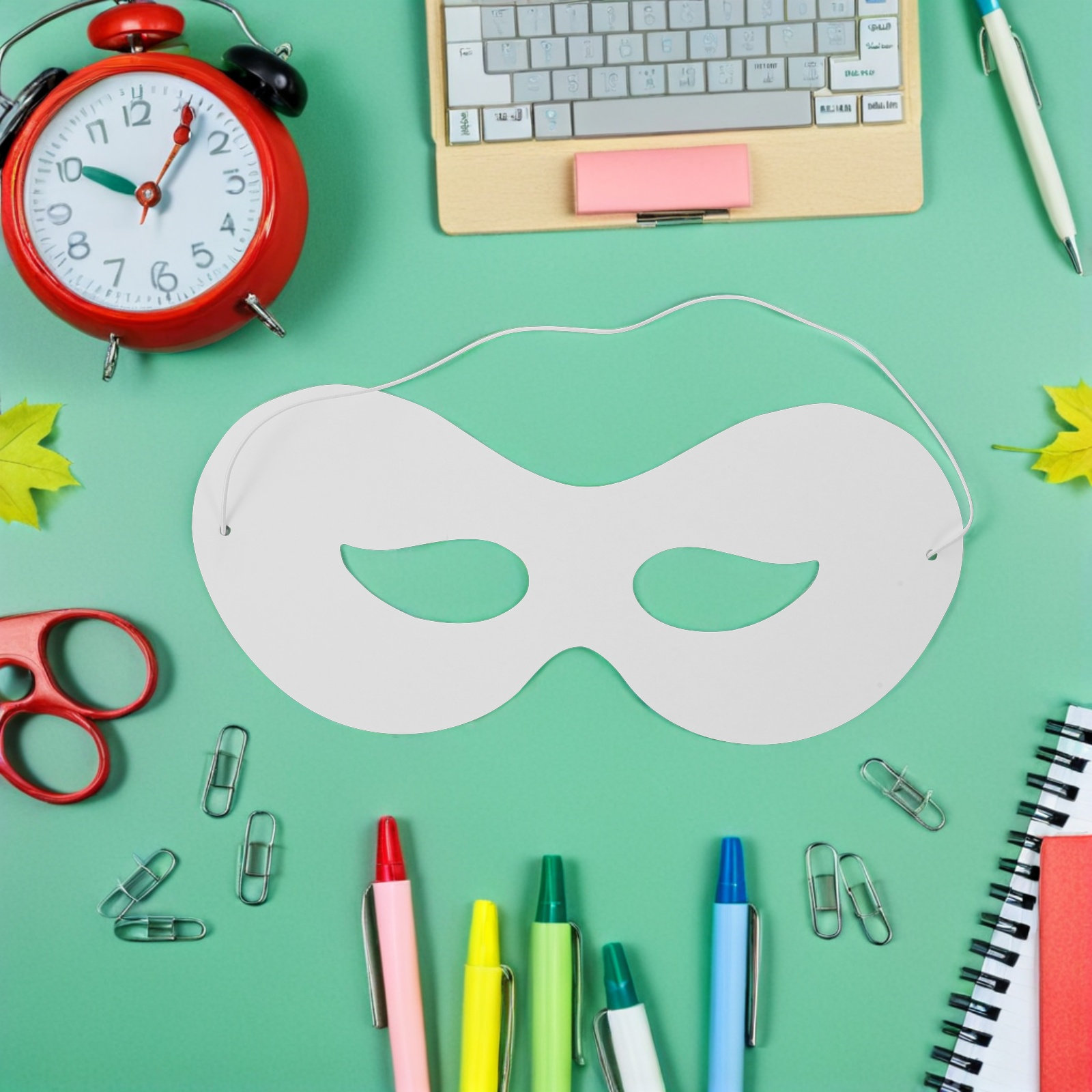 Kids Face Mask - 40 masques en papier blanc à