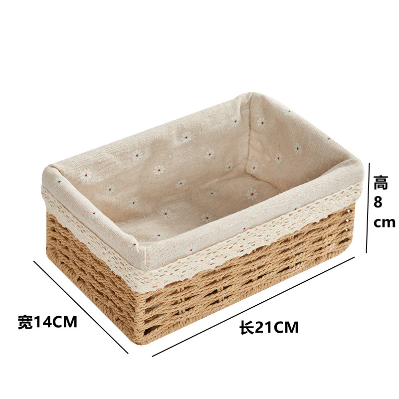 Face Mask Storage Box - Panier de rangement en rotin tressé