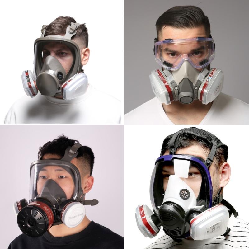 Respirator Half Face - 1 Ensemble de masques anti-poussière demi-visage,