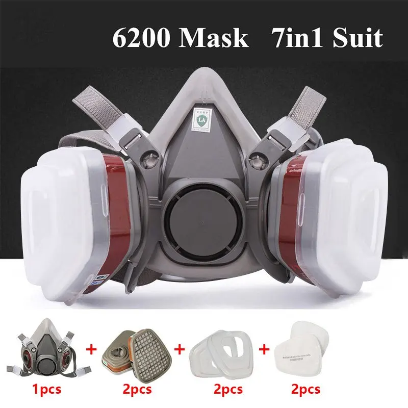 Demi-masque anti-gaz 7 en 1 av - Respirator Half Face avis et prix