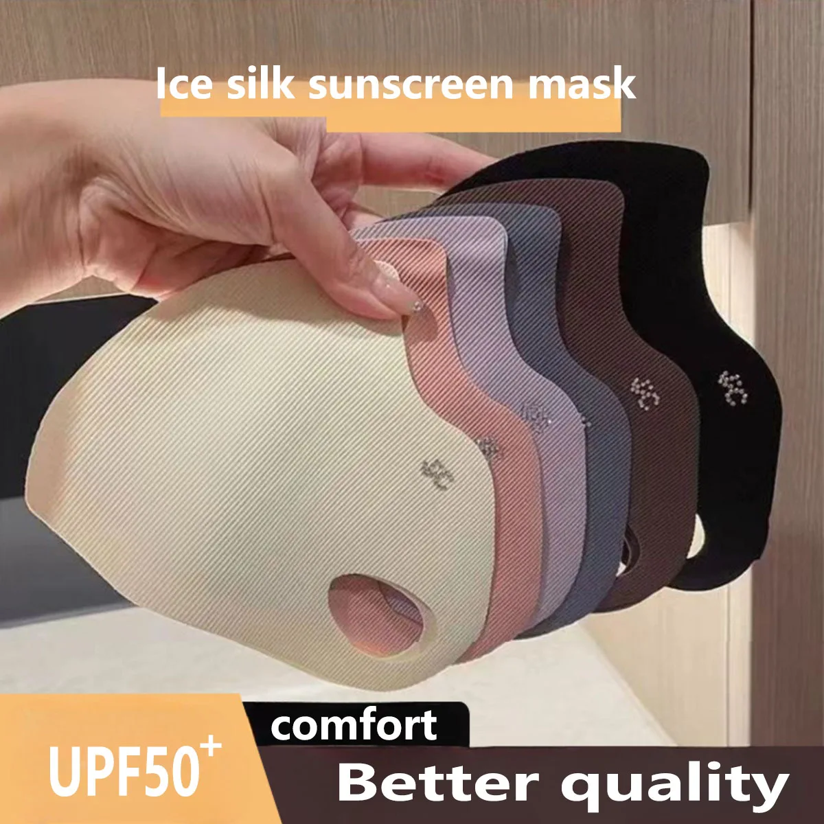 Masque en soie glacée filetée  - Cloth Face Mask Washable avis et prix