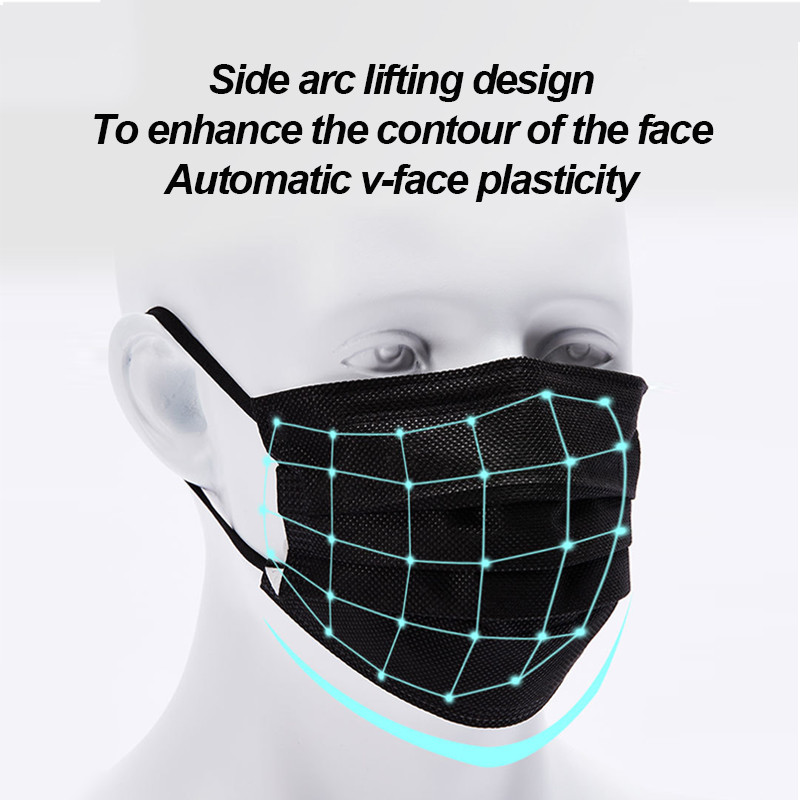 100-400 masques jetables noirs - Disposable Surgical Mask avis et prix